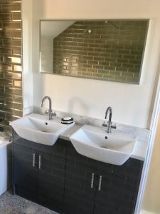 Close Up Of Double Sinks