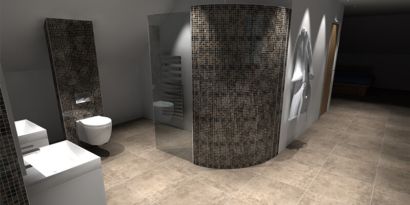 mosaic shower