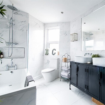 Ahmco Bathrooms white