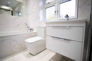 White WC and Basin Vanity