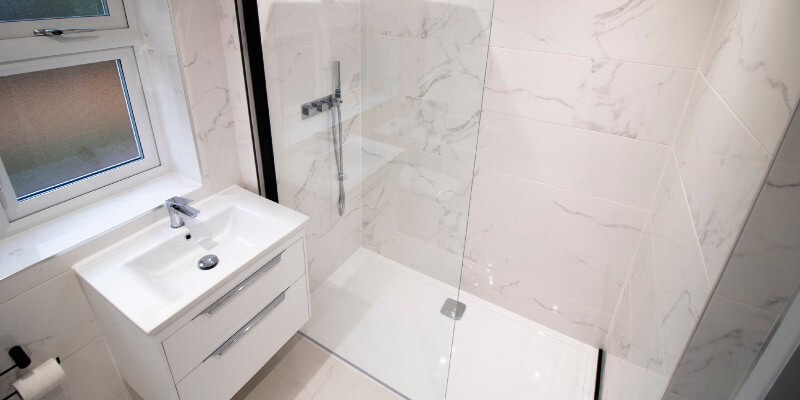 Marble Bathroom With Shower Tray