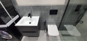 black toilet interior