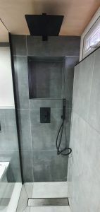 concealed shower shelf