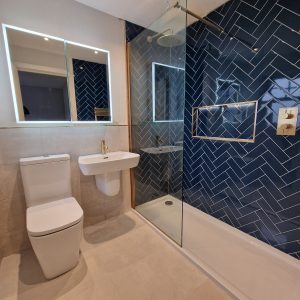 completed-brushed-brass-en-suite Completed Brushed Brass En Suite