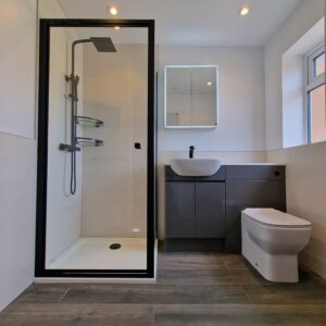 bathroom-finished Matt Black Finished Bathroom Gloss Furniture