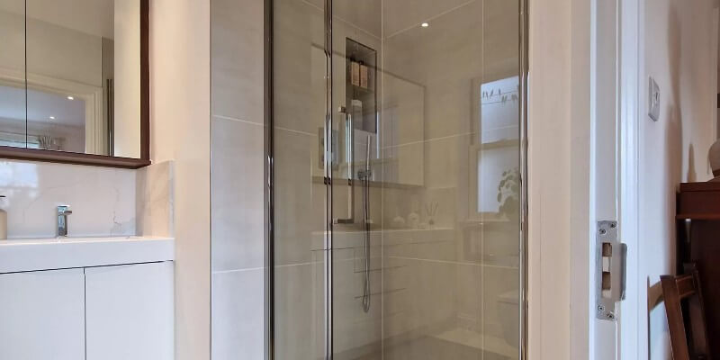 shower screen in modern harpenden bathroom