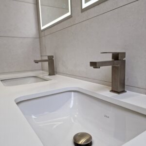 sleek new taps and sink