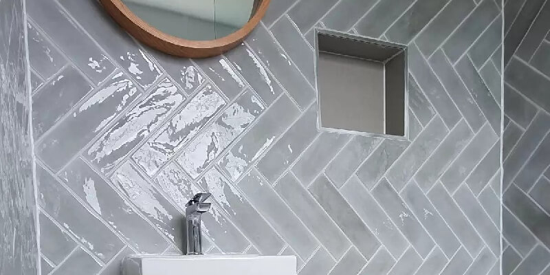 Light Grey Glossy Tile