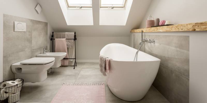 Beige and Grey Bathroom