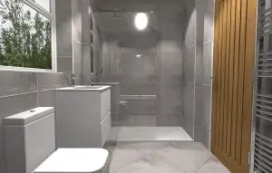 Grey Walk in Shower